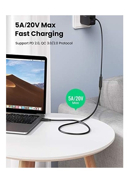 Type-C Erkek To Type-C Dişi Uzatma Kablosu 1 Metre modelleri