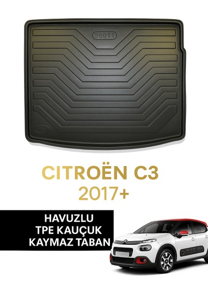 Citroën C3 2017+ Uyumlu 3D Bagaj Havuzu Premium fırsatları