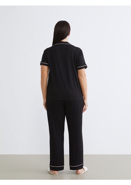 Yeni Sezon Gömlek Yaka Kadın Pijama Takımı fırsatları