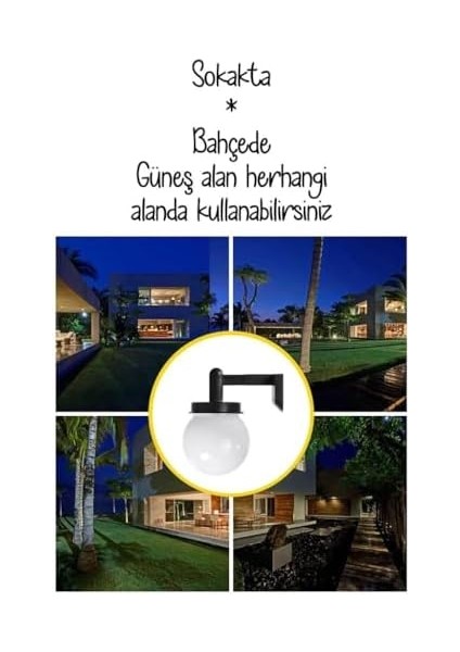 Solar Bahçe Lambası Beyaz - Güneş Enerjili Duvar modelleri