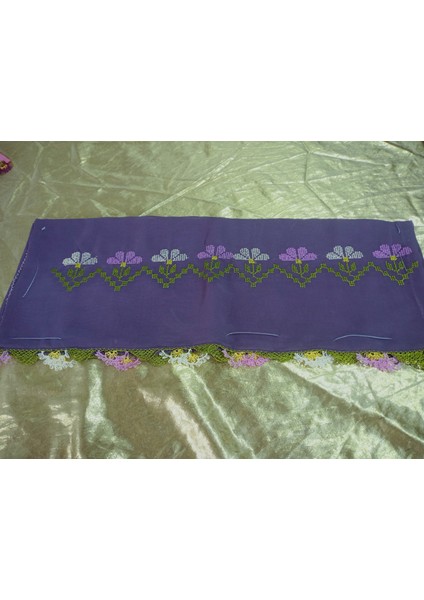 El Emeği Iğne Oyalı Namaz Örtüsü Çeyizlik Mevlit Başörtüsü Krep Kumaş fiyatları