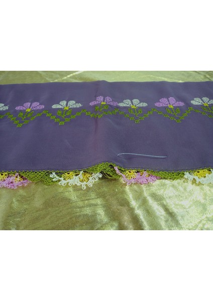 El Emeği Iğne Oyalı Namaz Örtüsü Çeyizlik Mevlit Başörtüsü Krep Kumaş indirimleri