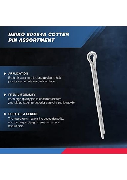 50454A Pim Çeşitleri | 555 Parça | Çinko Kaplama Üstün Kalite | Çelik Bölünmüş Pin Bağlantı Elemanı Klipsleri | Düz Tokalar | Pimleri Veya Somunlarını Yerinde Tutar modelleri