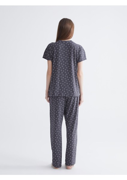 Yeni Sezon V Yaka Desenli Hamile Pijama Takımı fırsatları