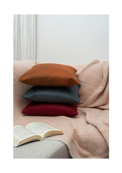 Süet Dokulu Mermer Damar Desenli Petrol Rengi Kırlent Kılıfı fiyatları