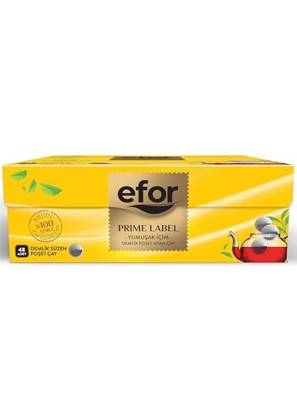 Efor Prime Label Demlik Poşet Çay 48X3,2 G fiyatları