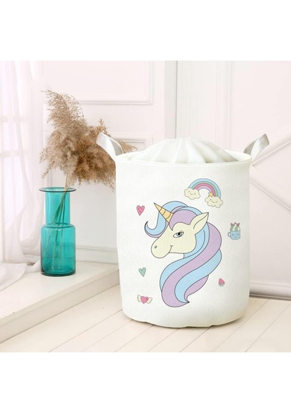 Amaçlı Oyuncak Saklama Kutusu Kirli Çamaşır Piknik Sepeti Katlanır Düzenleyici Keçe Model 00262