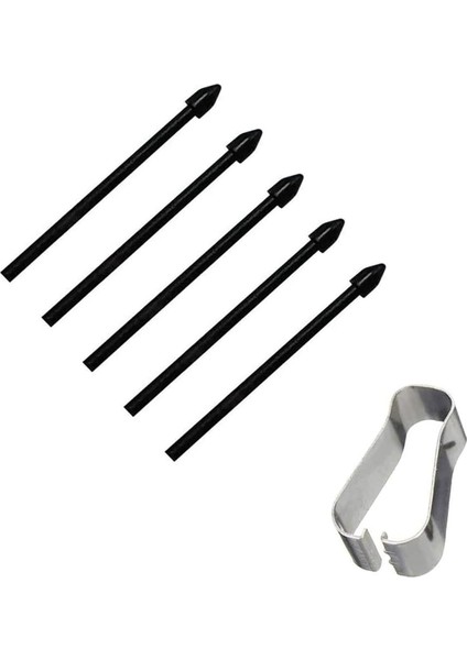 S-Pen Yedek Uçlar Galaxy Tab S7 Fe/tab S7 / Tab S7+ Plus/galaxy Tab S8 / Tab S8+ Plus/tab S8 Ultra Için Dokunmatik Stylus S Pen Uçlar Uç Alet Seti, 5 Adet (Siyah)