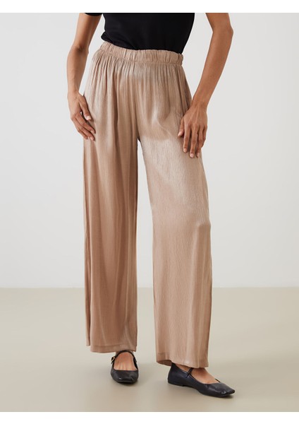 Yeni Sezon Beli Lastikli Parlak Görünümlü Kadın Pantolon fiyatları