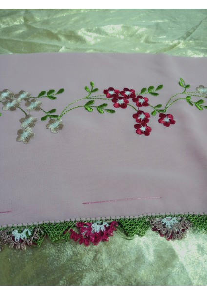 El Emeği Nakış Işlemeli Iğne Oyalı Namaz Örtüsü Çeyizlik Mevlit Başörtüsü Krep Kumaş 145X75 cm fırsatları