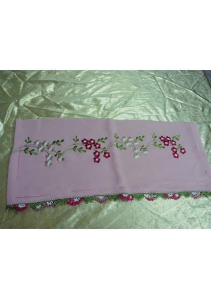 El Emeği Nakış Işlemeli Iğne Oyalı Namaz Örtüsü Çeyizlik Mevlit Başörtüsü Krep Kumaş 145X75 cm indirimleri