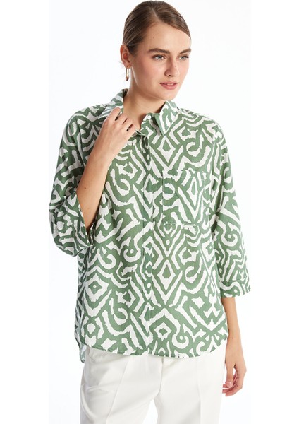 Yeni Sezon Desenli Kadın Gömlek