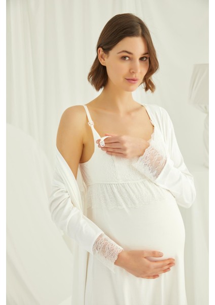 Dantelli Hamile Lohusa Pijama Takımı - Rahat, Şık ve Kaliteli Kumaş fiyatları