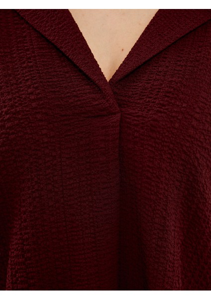 Yeni Sezon Gömlek Yaka Gofre Kadın Bluz modelleri