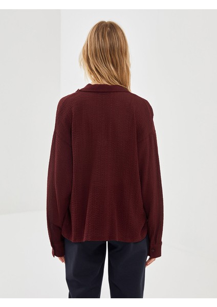 Yeni Sezon Gömlek Yaka Gofre Kadın Bluz fırsatları