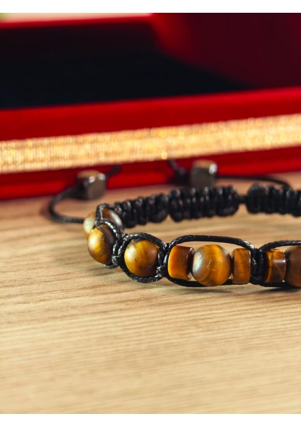 Makrome Bileklik El Yapımı Saf Doğaltaş Özel Yapım Hematit Taşı, Lav Taşı, Akik Taşı, Amatis Taşı fırsatları