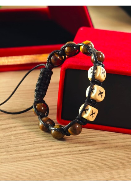 Makrome Bileklik El Yapımı Kişiye Özel Yapım Harfli Makrome Bileklik Doğal Taş Makrome Bileklik