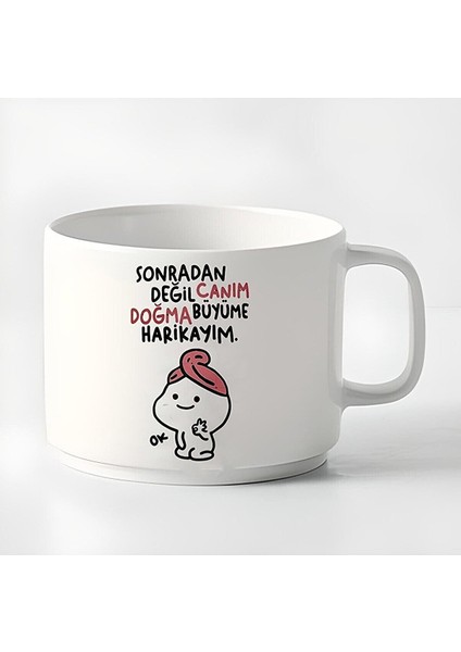 Duble Türk Kahvesi Fincanı & Espresso Harikayım MOTTO180 ml