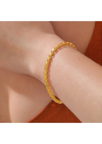 925 ayar gümüş gold pullu zincir kadın bileklik indirimleri