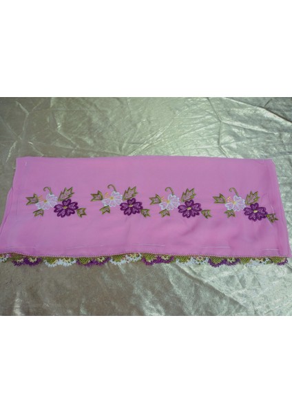 El Emeği Nakış Işlemeli Iğne Oyalı Namaz Örtüsü Çeyizlik Mevlit Başörtüsü Krep Kumaş 145X75 cm modelleri