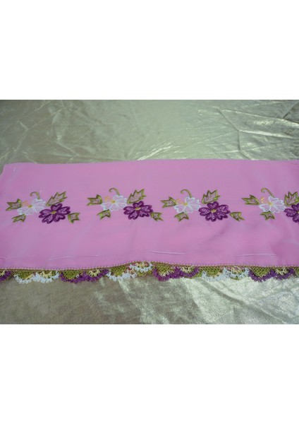 El Emeği Nakış Işlemeli Iğne Oyalı Namaz Örtüsü Çeyizlik Mevlit Başörtüsü Krep Kumaş 145X75 cm fırsatları