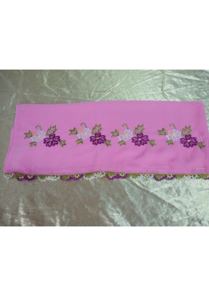 El Emeği Nakış Işlemeli Iğne Oyalı Namaz Örtüsü Çeyizlik Mevlit Başörtüsü Krep Kumaş 145X75 cm indirimleri