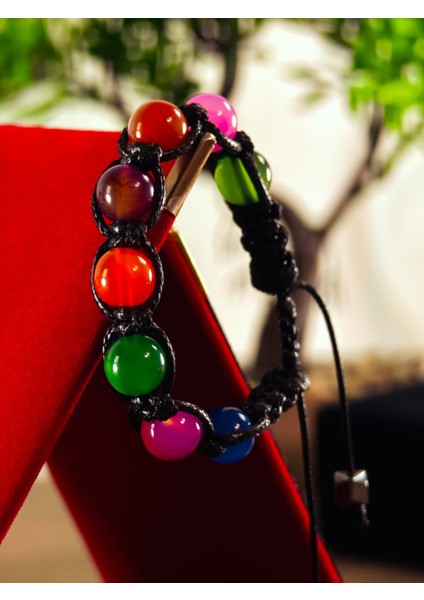 Makrome Bileklik El Yapımı Saf Doğaltaş Özel Yapım Hematit Taşı, Lav Taşı, Akik Taşı, Amatis Taşı indirimleri