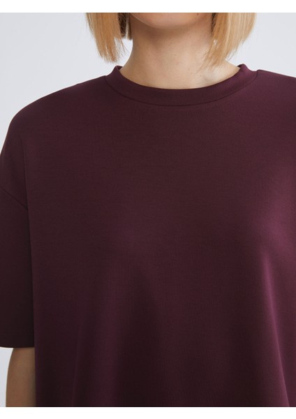 Yeni Sezon Bisiklet Yaka Oversize Kadın Tişört modelleri