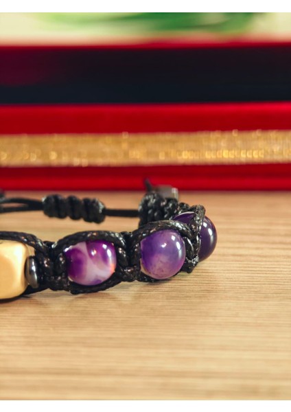 Makrome Bileklik El Yapımı Kişiye Özel Yapım Harfli Makrome Bileklik Doğal Taş Makrome Bileklik indirimleri