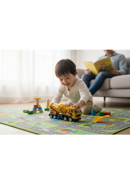 Plastik Mikser Kamyon Oyuncak - 17 cm Inşaat Serisi