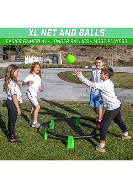 Slammo Xl Oyun Seti - Büyük 48 Inç Ağ - Yeni Başlayanlar, Genç Oyuncular Veya Oyunları Için Mükemmel, Yeşil fiyatları