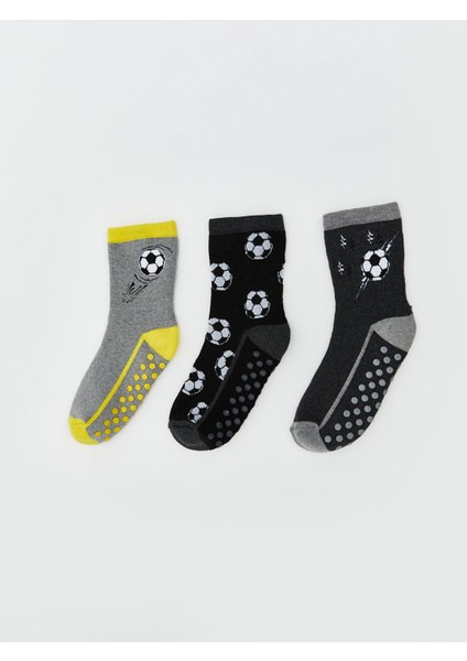Yeni Sezon Desenli Erkek Çocuk Soket Çorap 3'lü
