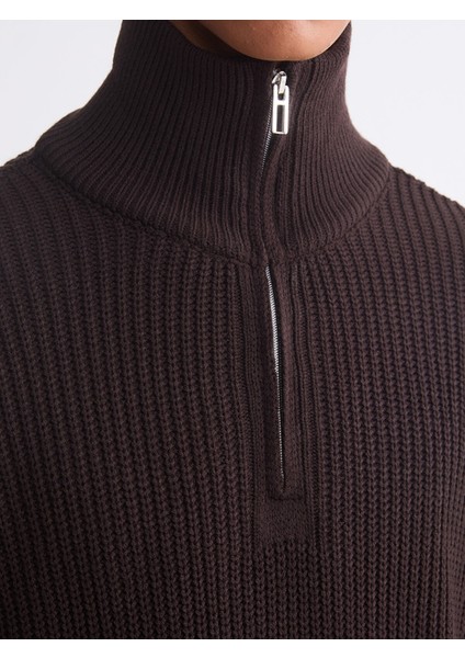 Yeni Sezon Fermuarlı Dik Yaka Erkek Triko Kazak fırsatları