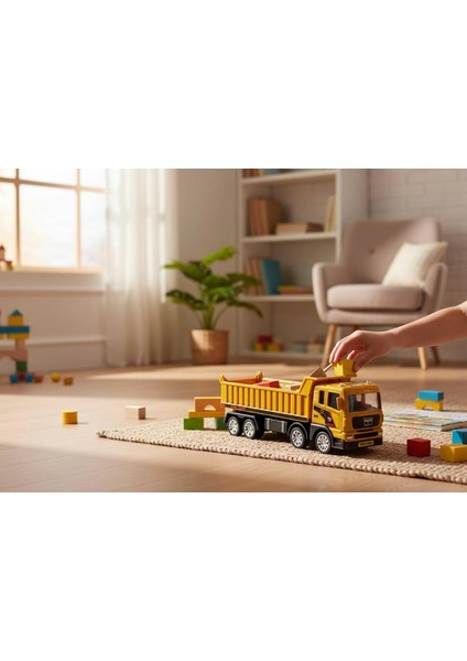 Plastik Damperli Kamyon Oyuncak - 17 cm Inşaat Serisi fiyatları