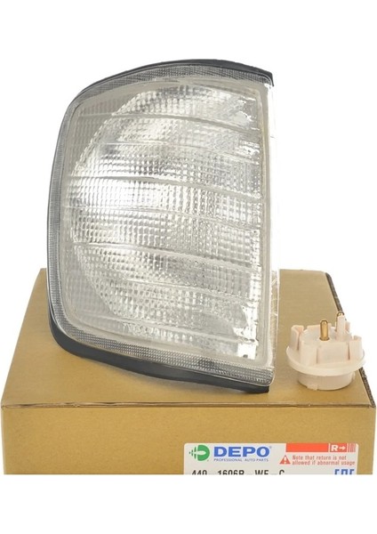 Mercedes W124 Kasa 200E E200 Sağ Yolcu Tarafı Beyaz Sinyal Komple Duylu