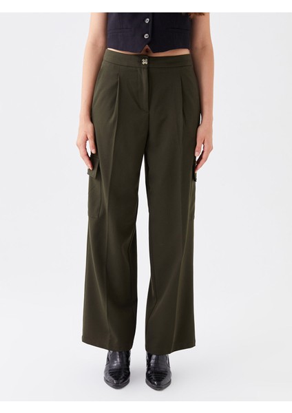 Yeni Sezon Kadın Rahat Kalıp Düz Kargo Pantolon fırsatları