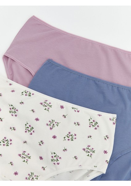 Yeni Sezon Çiçekli Klasik Külot 3'lü modelleri