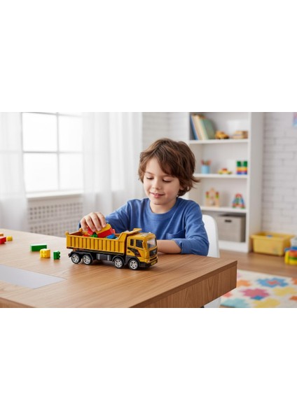 Plastik Damperli Kamyon Oyuncak - 17 cm Inşaat Serisi modelleri