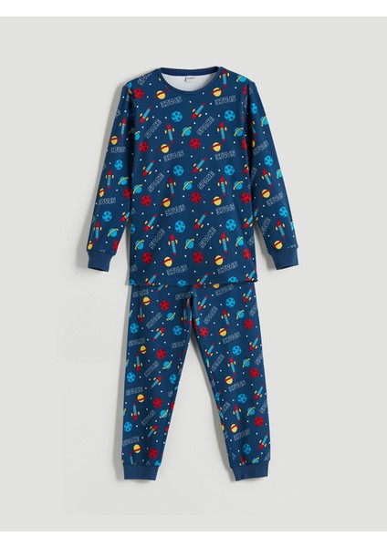 Yeni Sezon Baskılı Erkek Çocuk Pijama Takımı