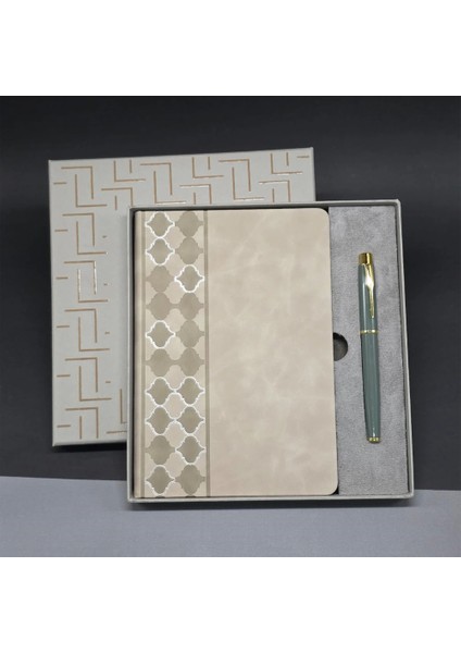 Deri Defter ve Kalem Set