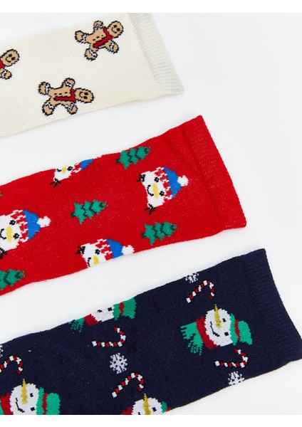 Yeni Sezon Yılbaşı Temalı Erkek Çocuk Soket Çorap 5'li modelleri