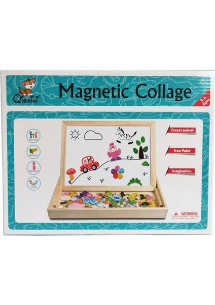 Manyetik Ahşap Puzzle Oyunu- 3+ Yaş-Zeka Geliştirici Doğal Malzemeli fırsatları