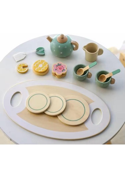 Ahşap Oyuncak Çay Partisi Seti 15 Parça modelleri