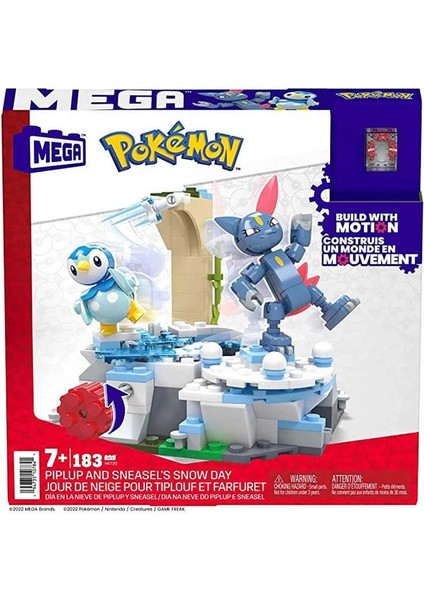 HKT20 Mega Pokemon - Piplup ve Sneasel Kış Macerası Seti 183 Parça + 7 Yaş