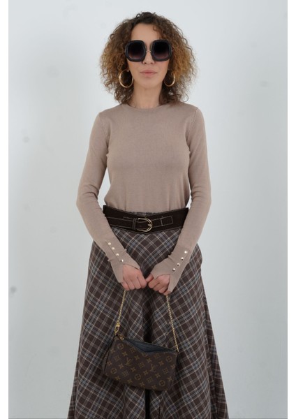 Vizon O Yaka Kolu Droplu Kazak