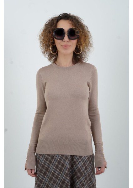 Vizon O Yaka Kolu Droplu Kazak modelleri