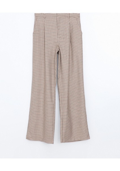 Yeni Sezon Loose Fit Ekose Kadın Pantolon indirimleri