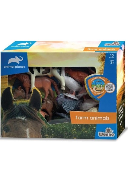 SH-D5804 Vardem Kutulu 10 Parça Çiftlik Hayvanları Seti fırsatları