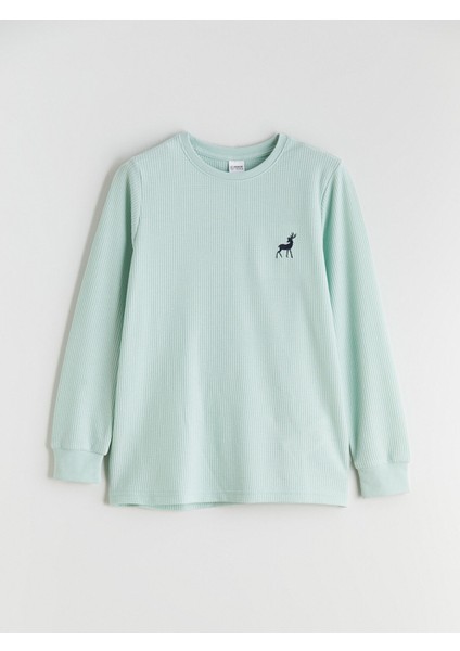 Yeni Sezon Baskılı Waffle Erkek Çocuk Pijama Takımı fiyatları