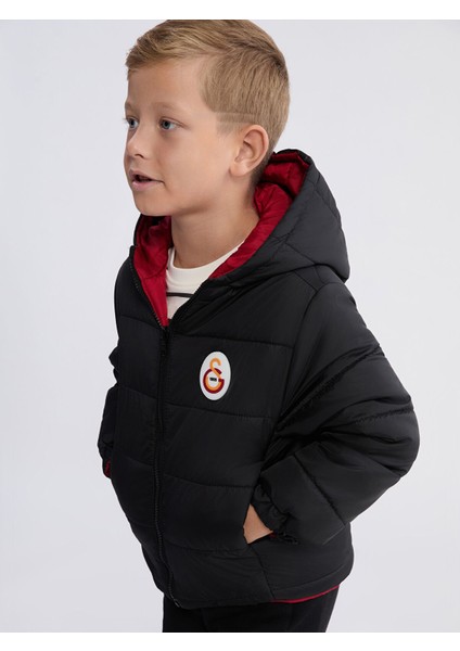 Yeni Sezon Galatasaray Baskılı Çift Yönlü Erkek Çocuk Mont